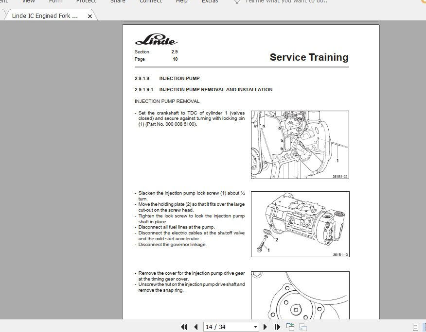 Linde Forklift Series 351H202530 D 02ST Service Manuals 3