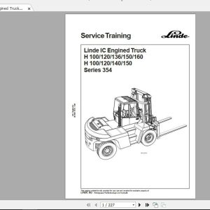 Linde Forklift Series 354H100H120H136H140H150H160ST Service Manuals 1