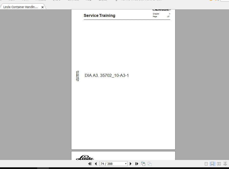 Linde Forklift Series 356C360C400H420H460ST Service Manuals 2