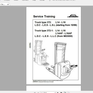 Linde Forklift Series 372L14 16L14 16APST Service Manuals 1