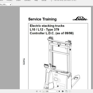 Linde Forklift Series 379L10 L12ST Service Manuals 1