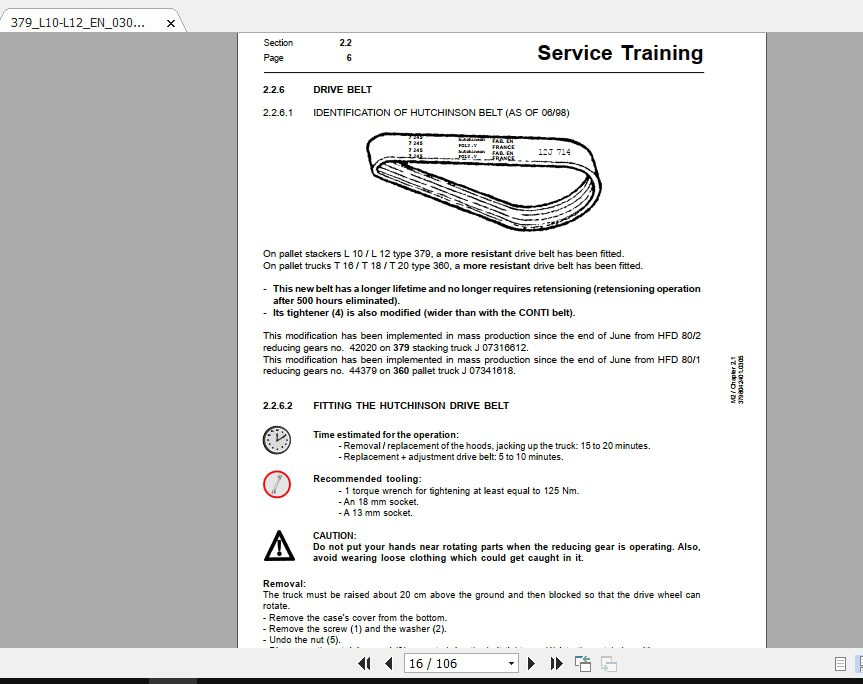 Linde Forklift Series 379L10 L12ST Service Manuals 2