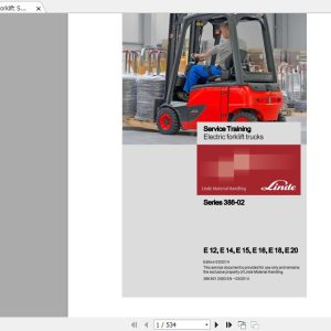 Linde Forklift Series 38602E12E14E15E16E18E20 EN1403 Service Manuals 1