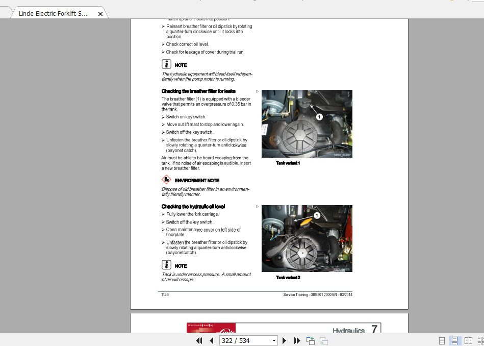 Linde Forklift Series 38602E12E14E15E16E18E20 EN1403 Service Manuals 3
