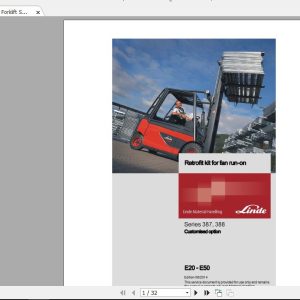Linde Forklift Series 387 E20 E50ST Service Manuals 1