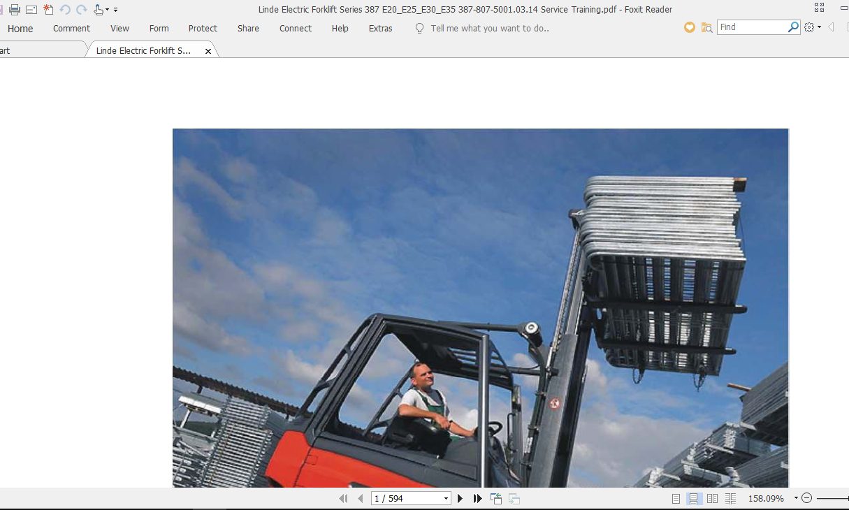 Linde Forklift Series 387 E20E25E30E35 EN1403ST Service Manuals 1