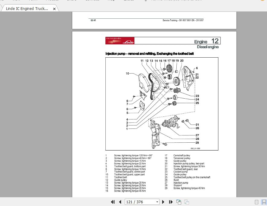Linde Forklift Series 391H14D H20TST Service Manuals 3