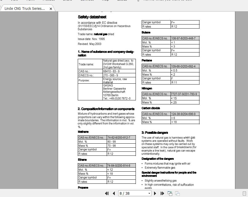 Linde Forklift Series 391H16CNGH18CNGH20CNGST Service Manuals 2