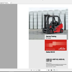 Linde Forklift Series 392H20D 02H20T 02H25D 02H25T 02ST Service Manuals 1