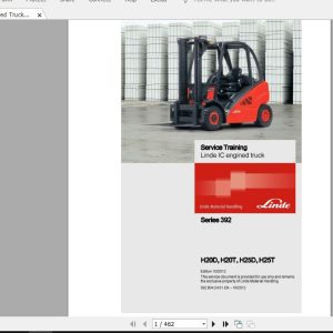 Linde Forklift Series 392H20DH20TH25DH25TST Service Manuals 1