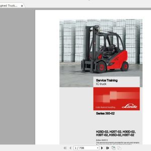 Linde Forklift Series 39302H25D 02 H35T 02 EN1309 Service Manuals 1