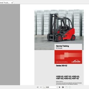 Linde Forklift Series 39302H25D 02 H35T 02 EN1405 Service Manuals 1
