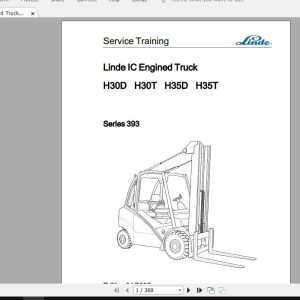 Linde Forklift Series 393H30DH30TH35DST Service Manuals 1
