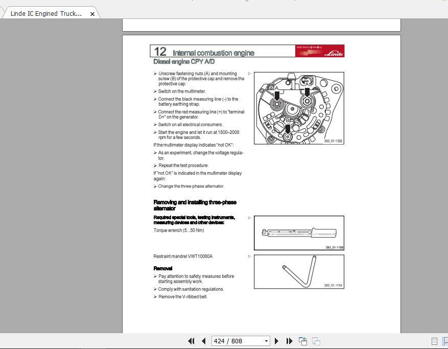 Linde Forklift Series 39402H40D 02 H50T 02 EN1404 Service Manuals 3