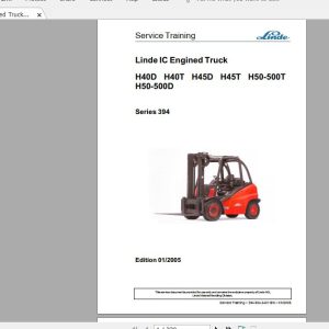 Linde Forklift Series 394H40DH40TH45DH50 500DST Service Manuals 1