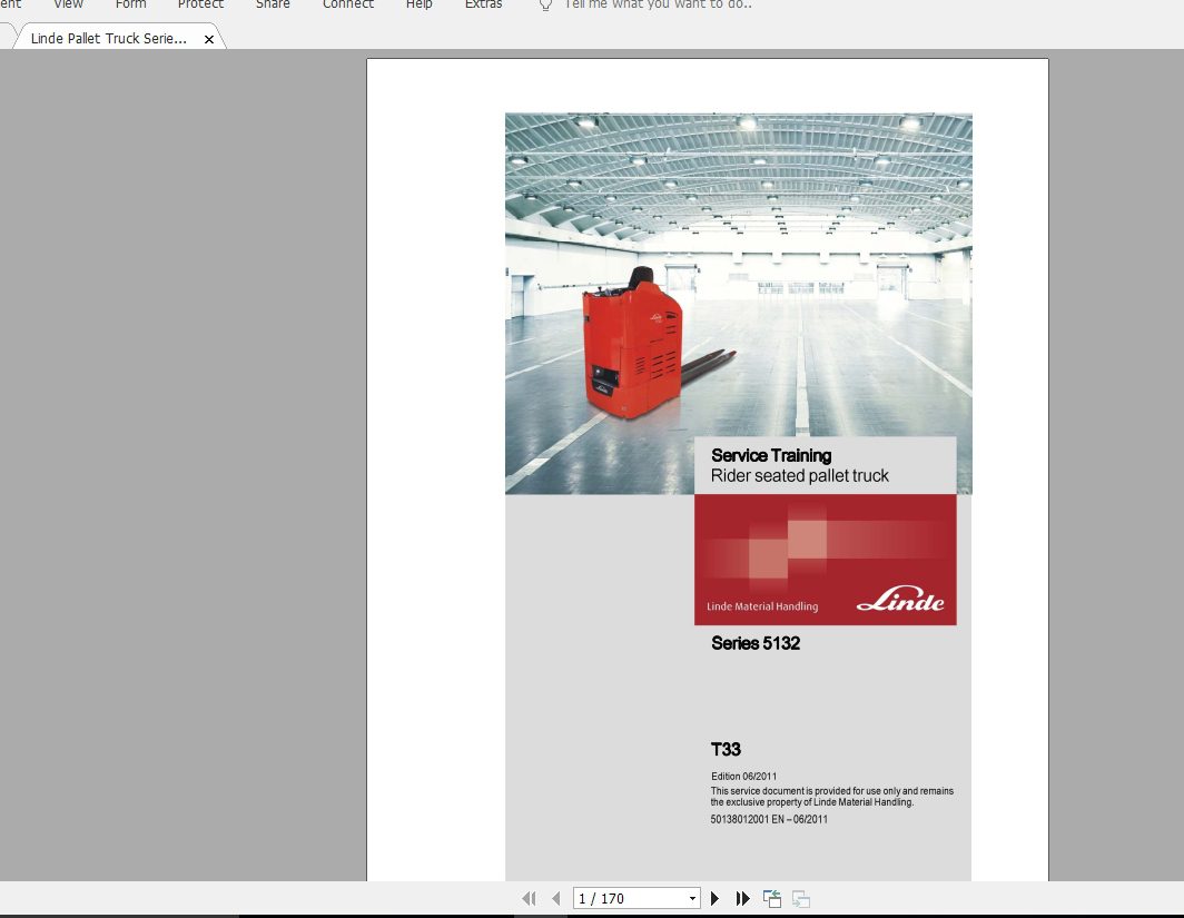 Linde Forklift Series 5132T33EN1106 Service Manuals 1