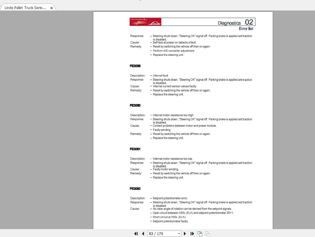 Linde Forklift Series 5132T33EN1106 Service Manuals 3