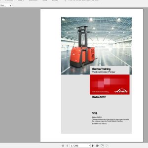 Linde Forklift Series 5212V10 EN1208 Service Manuals 1