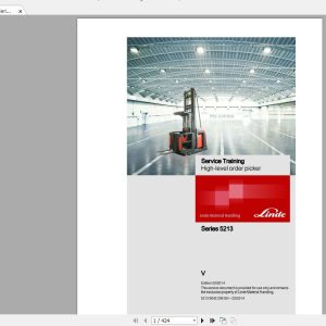 Linde Forklift Series 5213V EN1402 Service Manuals 1
