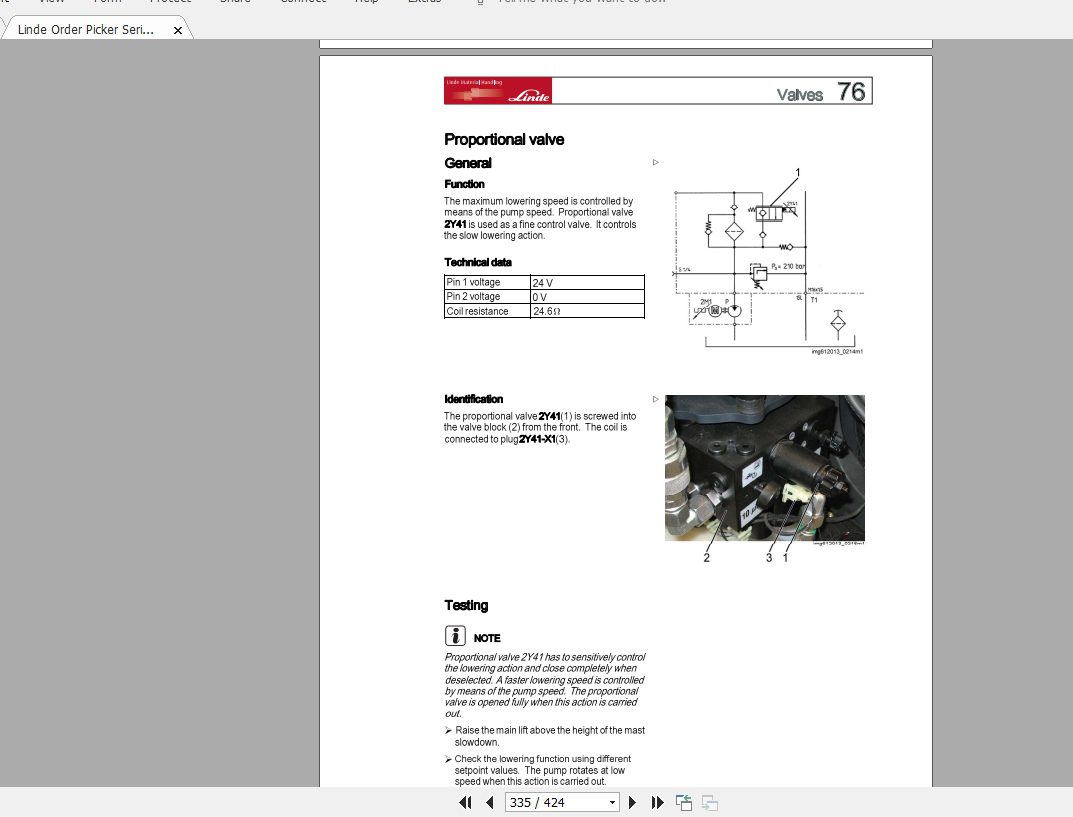 Linde Forklift Series 5213V EN1402 Service Manuals 4