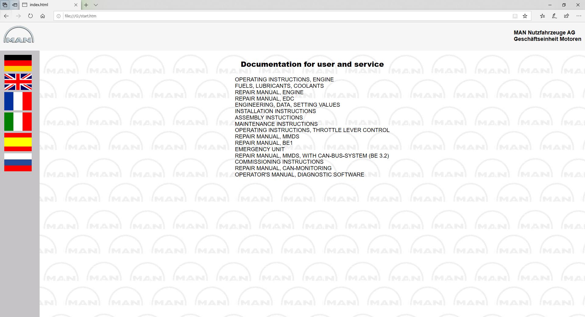MAN Engines Service Manuals 0920062