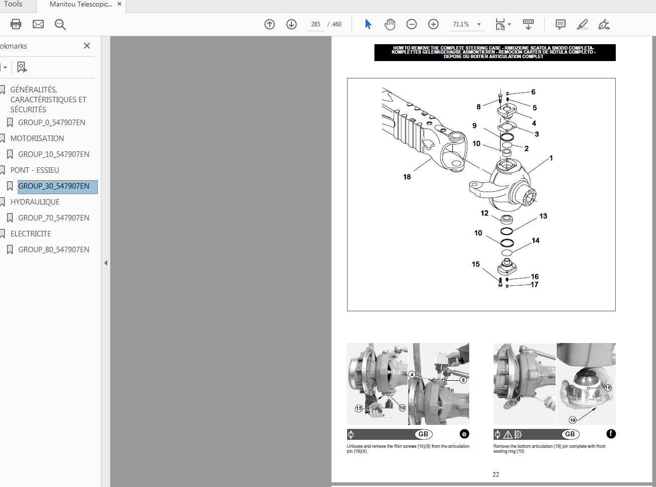 Manitou Telescopic Loader MLT627 Turbo Repair Manual 3