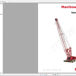 Manitowoc Crawler Cranes All Full Model Service Manual DVD2