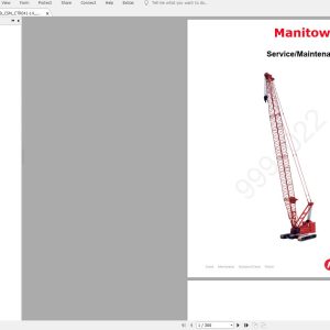 Manitowoc Crawler Cranes All Full Model Service Manual DVD6