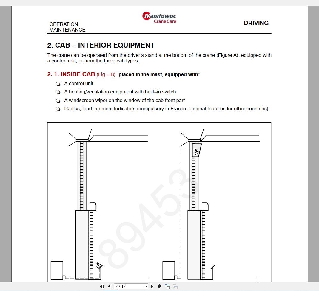 Manitowoc Potain Tower Crane Service Manual DVD5