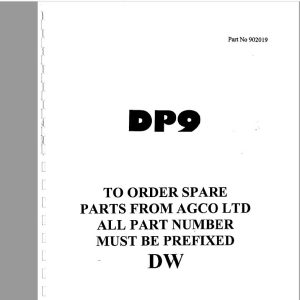 Massey Ferguson DP9 Parts Catalog Manual 1