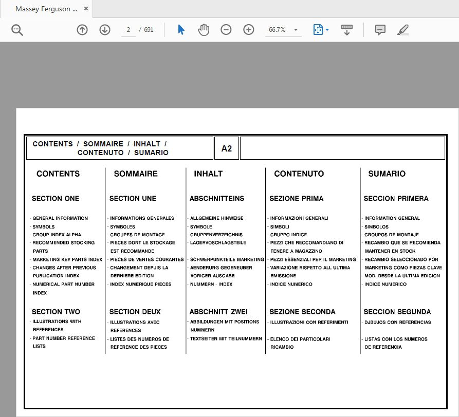 Massey Ferguson MF 6497 6499 Parts Catalog Manual 2UBTmz