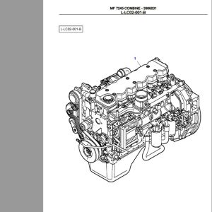 Massey Ferguson MF 7245 Combine Engine Parts Catalog Manual 1