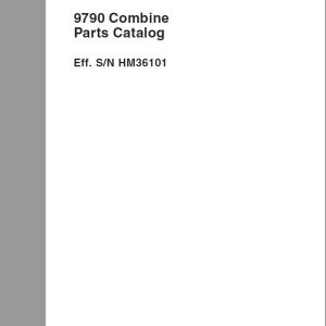 Massey Ferguson MF 9790 Combine Parts Catalog Manual 1