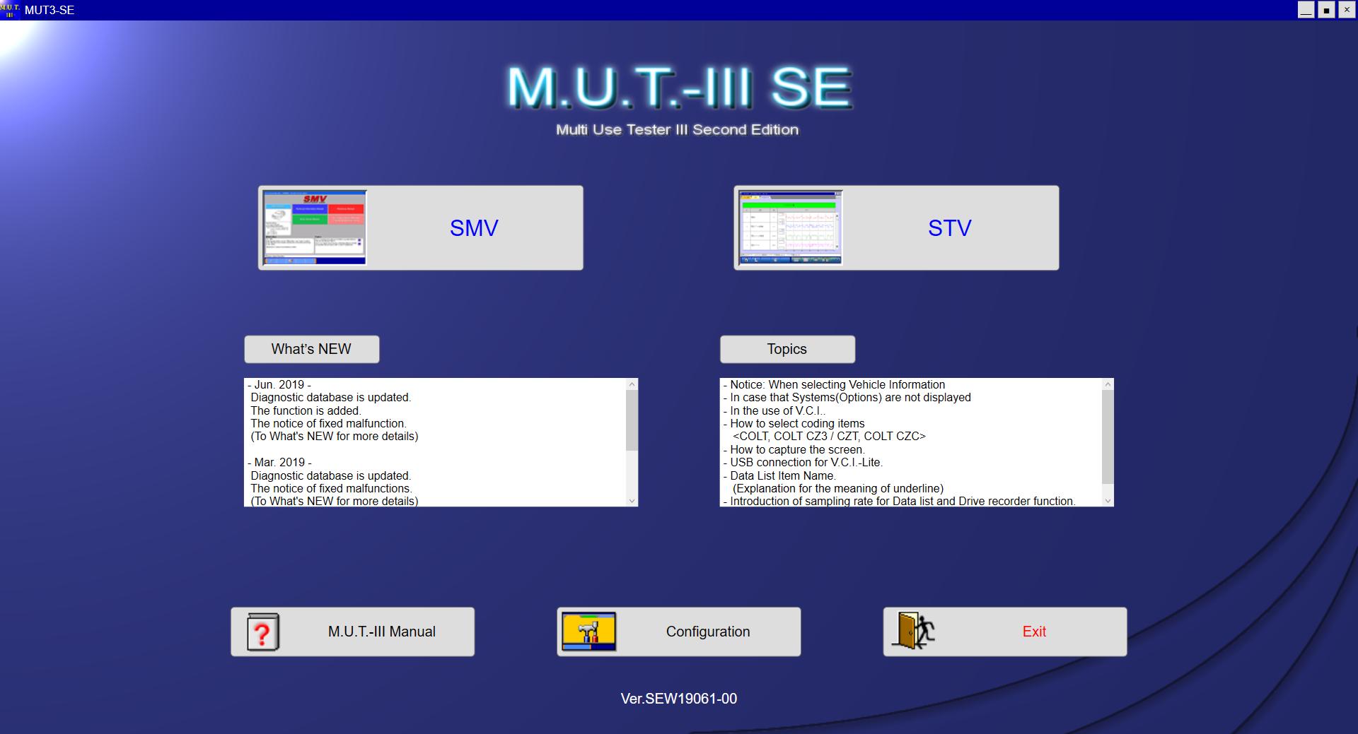 Mitsubishi MUT III PRE PRE19061 00 0620199