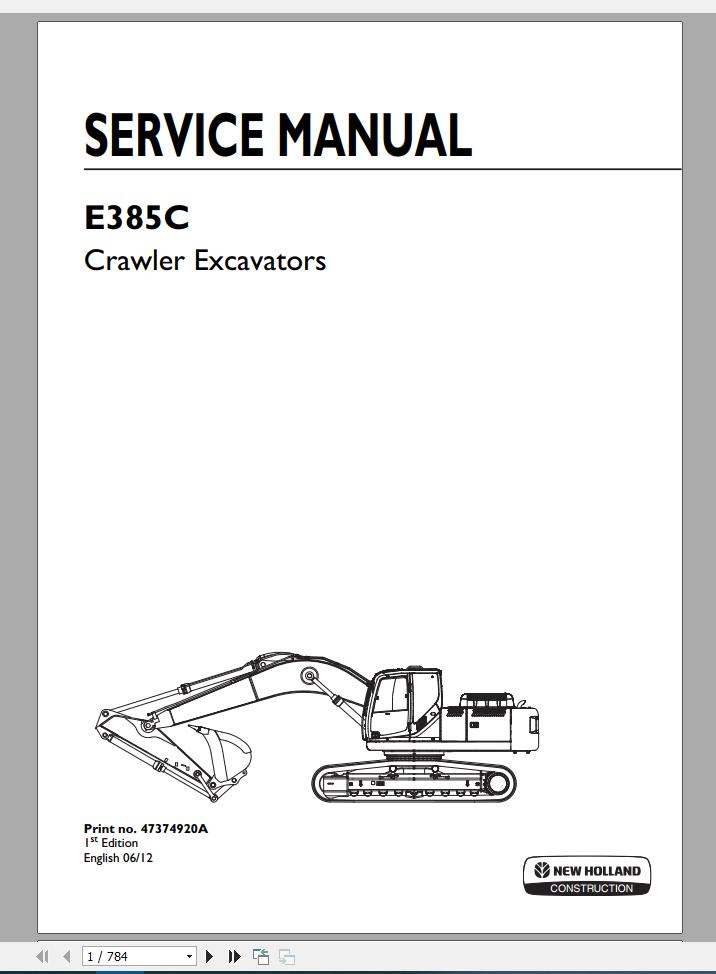 New Holland Crawler Excavator E385C Service Manual1