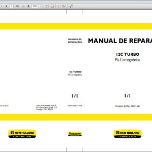 New Holland Wheel Loader 12C Turbo Service ManualPo71114360 1