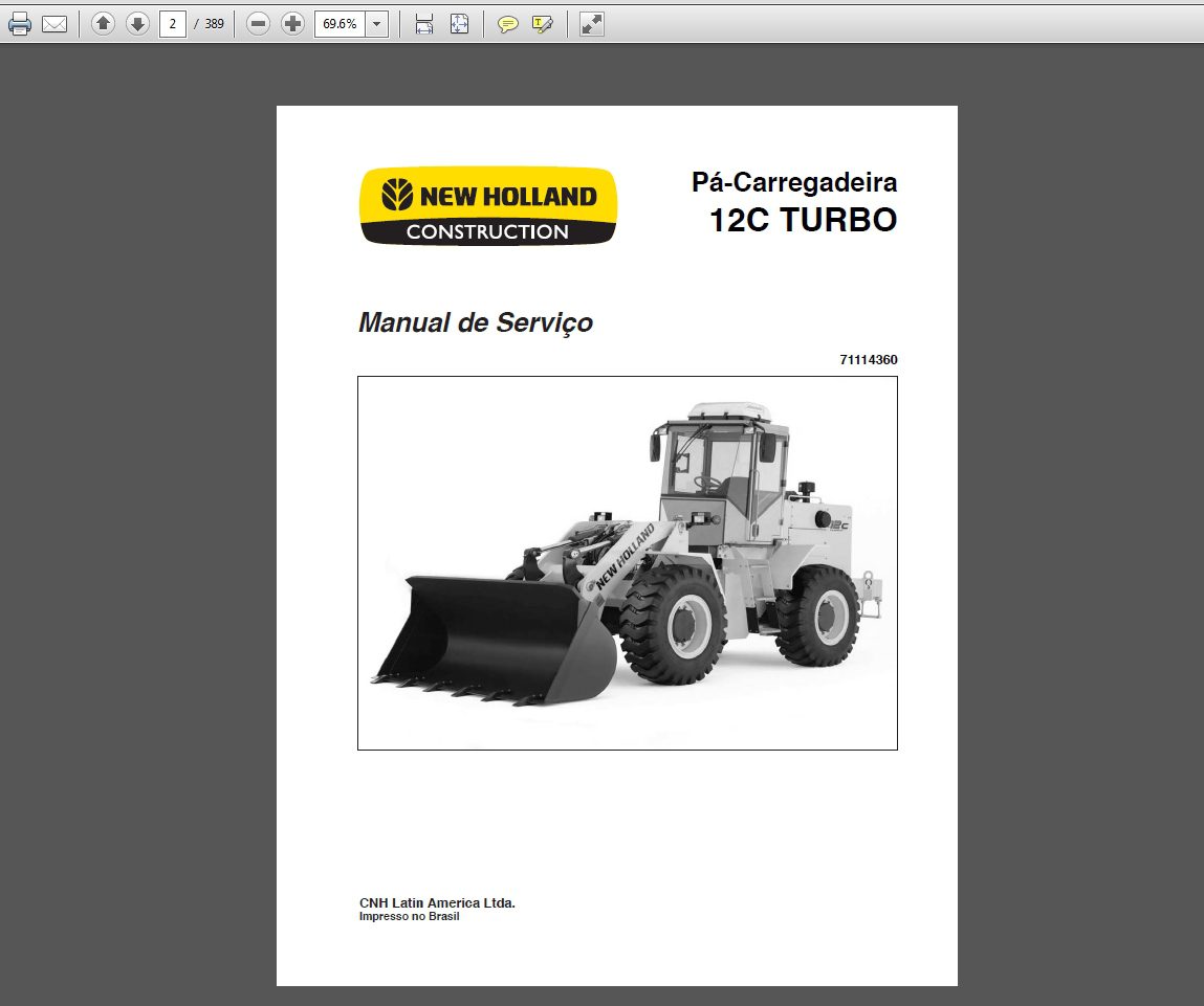 New Holland Wheel Loader 12C Turbo Service ManualPo71114360 2