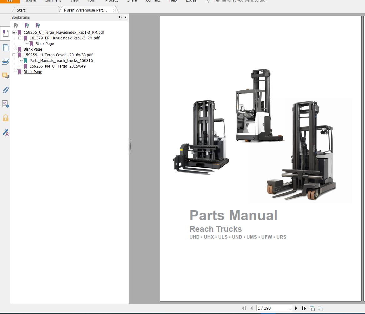 Nissan Warehouse Parts Manual U Tergo   159256   2017w17