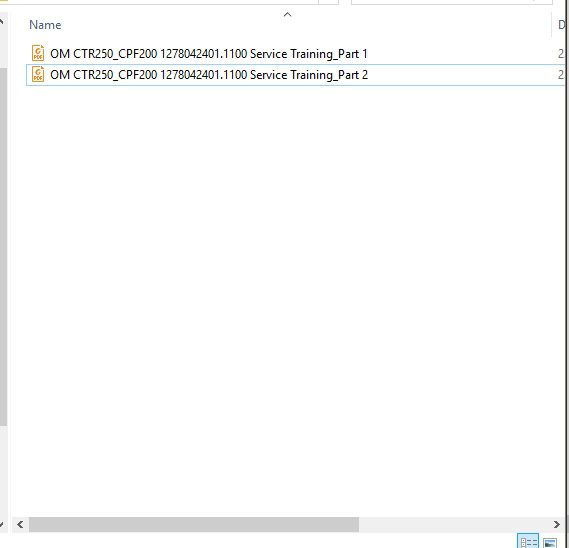 OM CTR250CPF200 12780424011100 Service Training 1