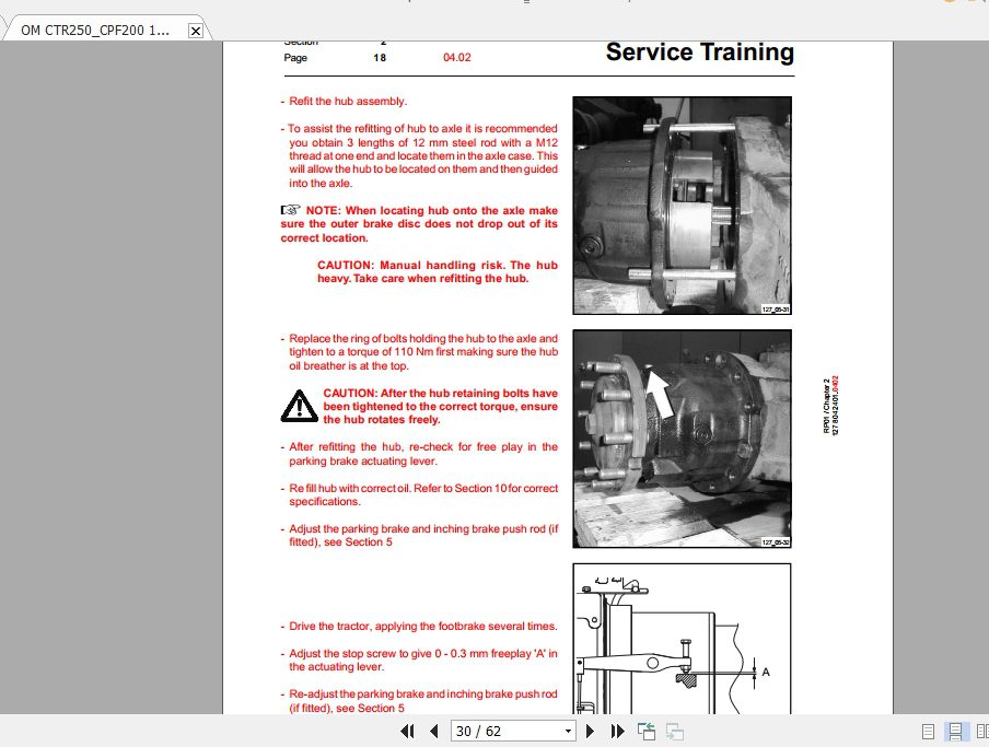 OM CTR250CPF200 12780424011100 Service Training 4