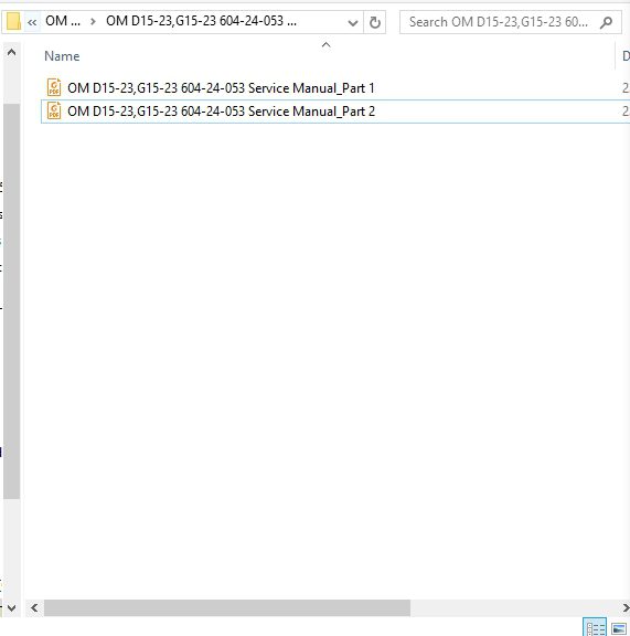 OM D15 23G15 23 604 24 053 Service Manual 1