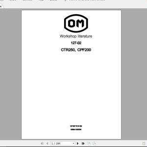 OM Series 127 02 CTR250CPF 200 Service Manuals 2
