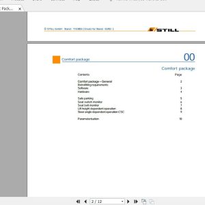 Still Sted Comfort Package Workshop Manual164602EN 1