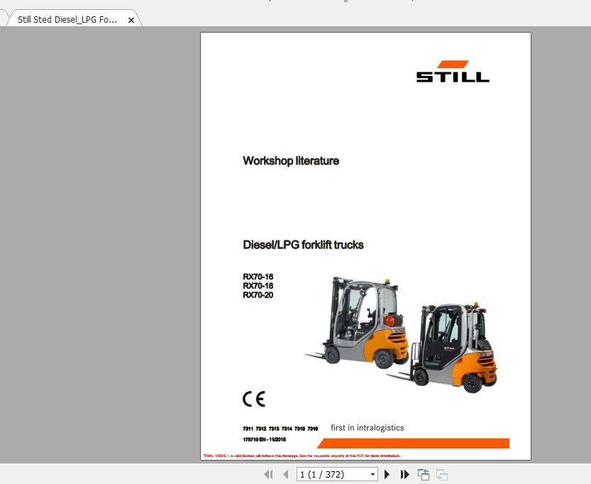 Still Sted DieselLPG Forklift RX7016 35 Service ManualEN 2