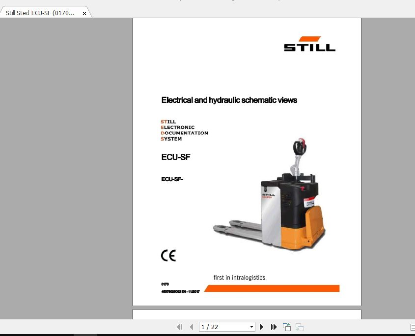 Still Sted ECU SF 0170 Electrical Hydraulic Schematics45378026002EN 1