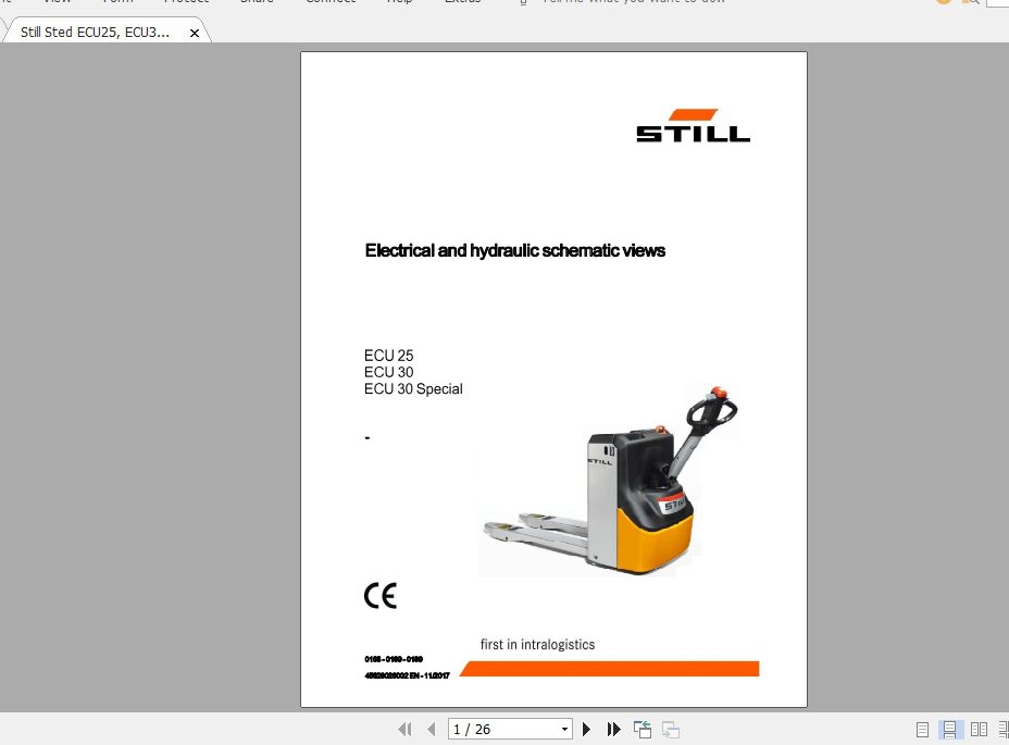 Still Sted ECU25 ECU30 ECU30 SPECIAL ElectricalHydraulic Schematics45628026002EN 1