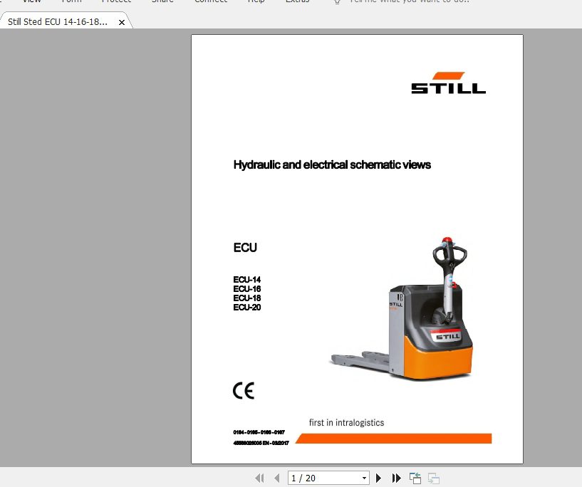 Still Sted ECU 14 16 18 20 0164 0167 Electrical Hydraulic Schematics 1