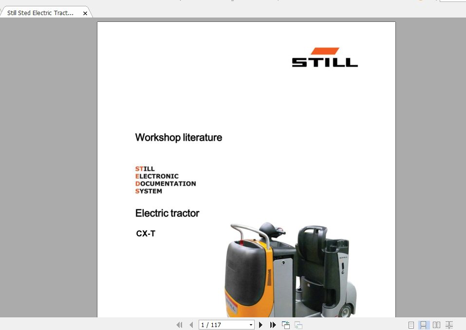 Still Sted Electric Tractor CX T 1050 Service Manual51048070901EN 1