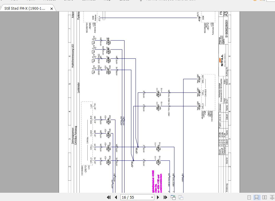 Still Sted FM X 1900 1922 Wiring Diagram51908026001 2