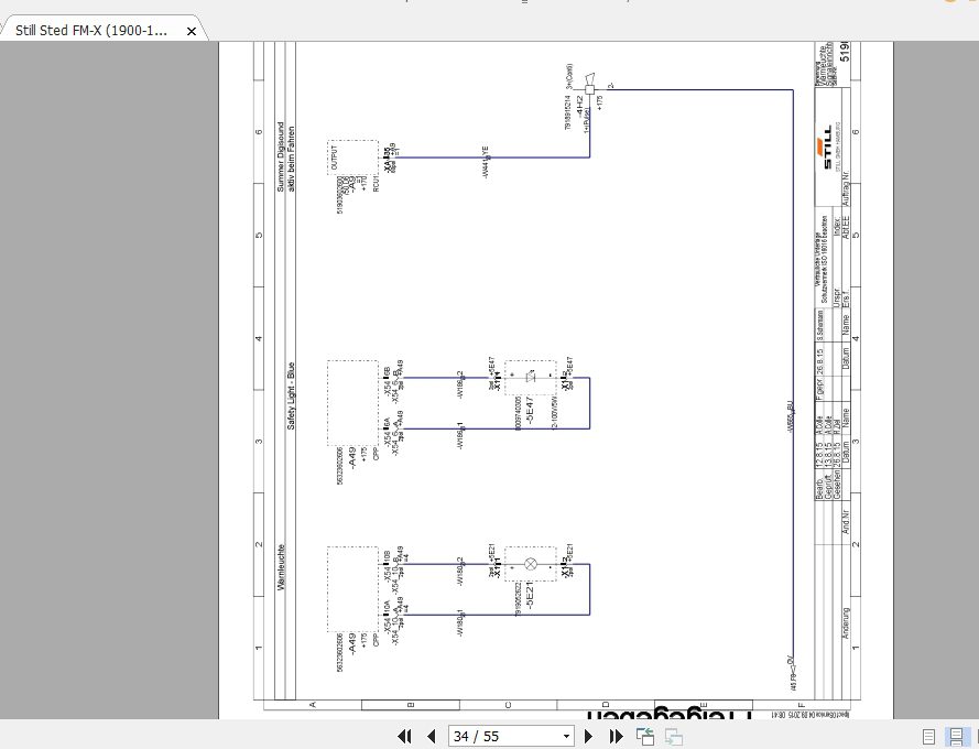 Still Sted FM X 1900 1922 Wiring Diagram51908026001 3